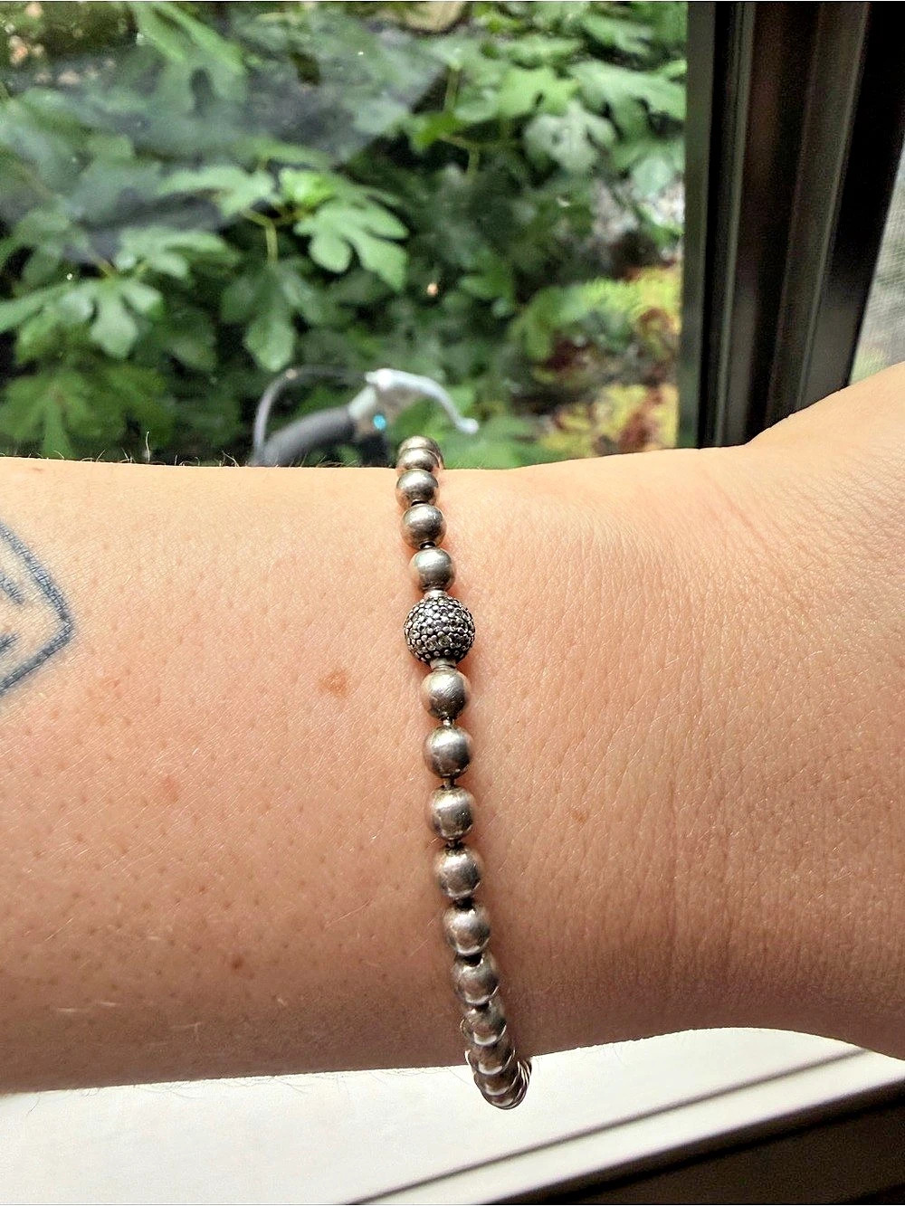 Pandora Beads & Pavé Bracelet Silver Beaded Bracelet